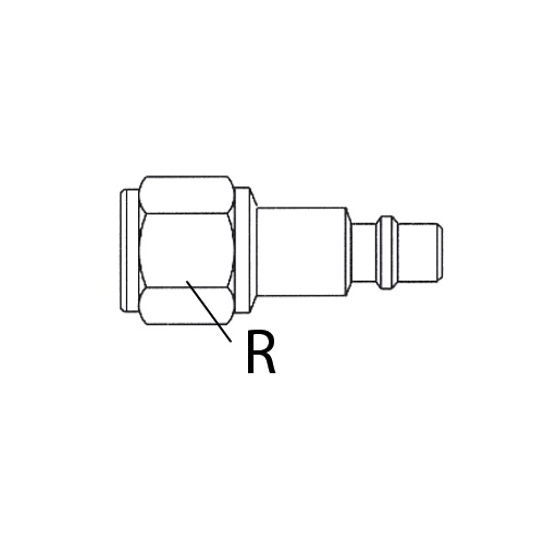 ABOUTS STANDARDS ISO 6150 B 6 mm - FEMELLE photo du produit Schema L