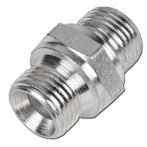 MAMELON RÉDUIT MÂLE G1/2'' / MÂLE G1'' BSP CÔNE À 60° ACIER photo du produit