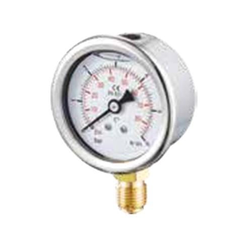 MANOMÈTRE GLYCÉRINE VERTICAL 0 à 100 bars 63 mm Inox 304 - MÂLE G1/4'' photo du produit