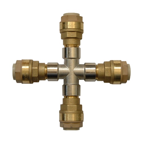 CROIX ÉGALE À CLIPSER EN LAITON photo du produit