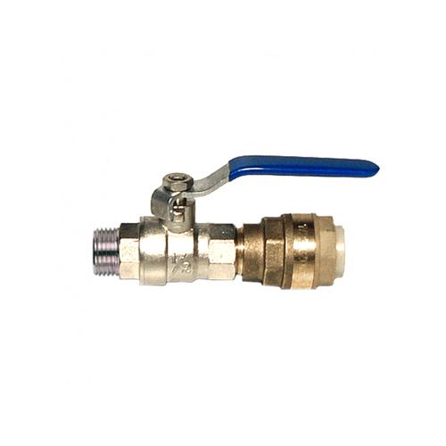 VANNE FILETÉE PUSH FIT EN LAITON Ø20 EXT / MÂLE G1/2'' photo du produit