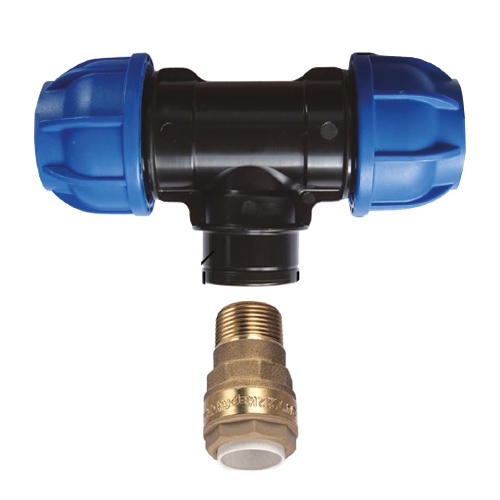 RACCORD EN T RÉDUIT TURN FIT EN POLYAMIDE Ø40 EXT /  Ø 25 EXT photo du produit
