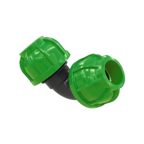 COUDE 90° ÉGAL À VISSER EN POLYAMIDE VERT photo du produit