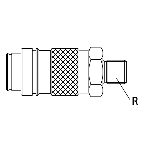 COUPLEURS STANDARDS MIGNON 5 mm - MÂLE photo du produit Schema L