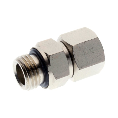 RACCORD DROIT TOURNANT MÂLE / FEMELLE G3/8'' CONIQUE LAITON JOINT NBR photo du produit