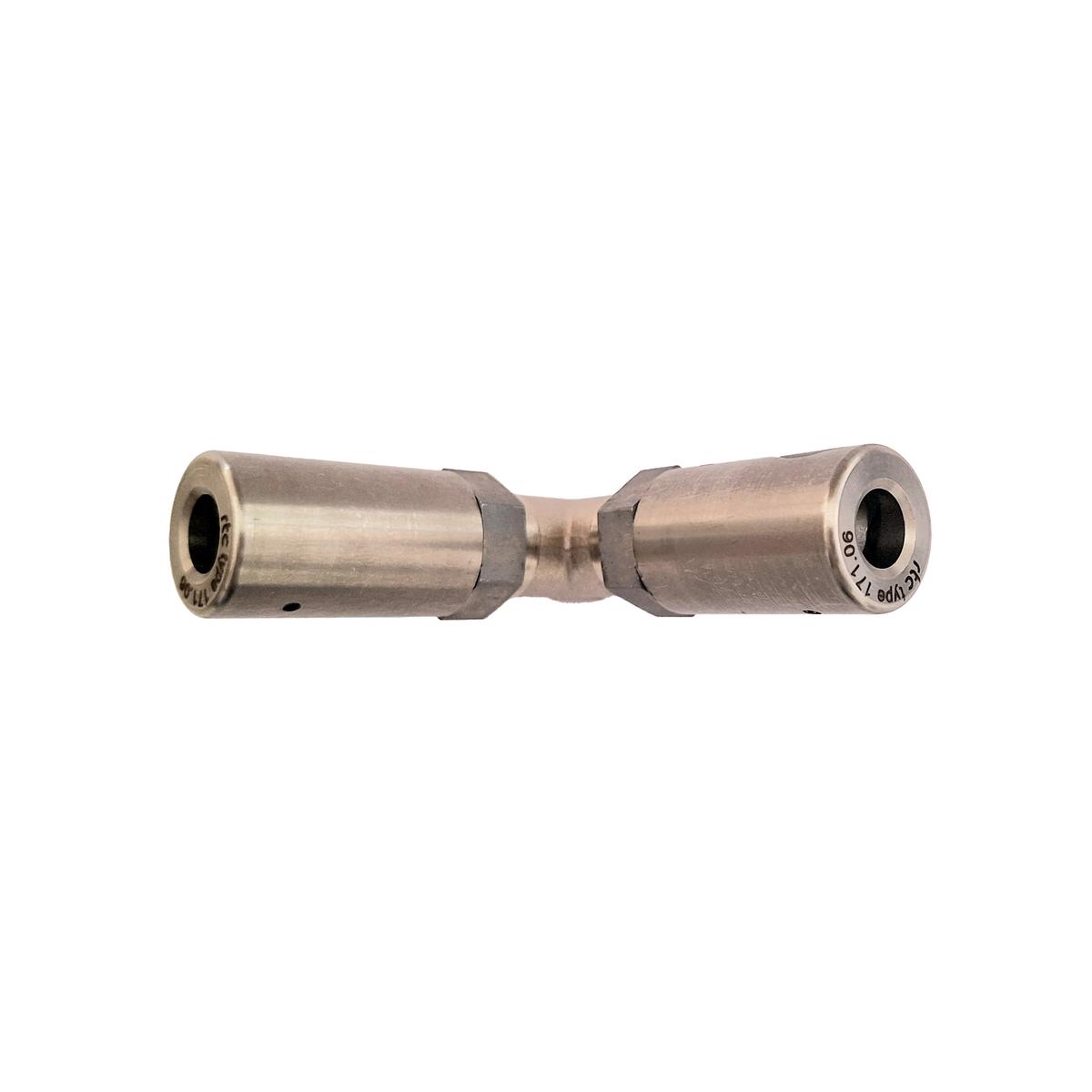 COUPLEUR SÉCURITÉ INOX - ISO 6150 C 11 mm - MÂLE Y - MG 3/4'' - Bouton photo du produit Vue de côté L