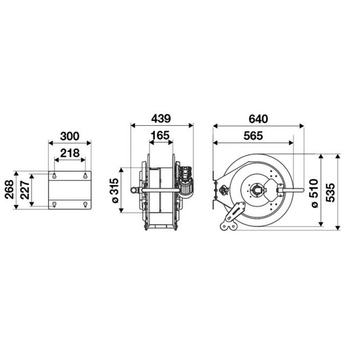 ENROULEUR MOTORIS&Eacute; ACIER S540 230VCA 20BAR FG1'' photo du produit Schema L