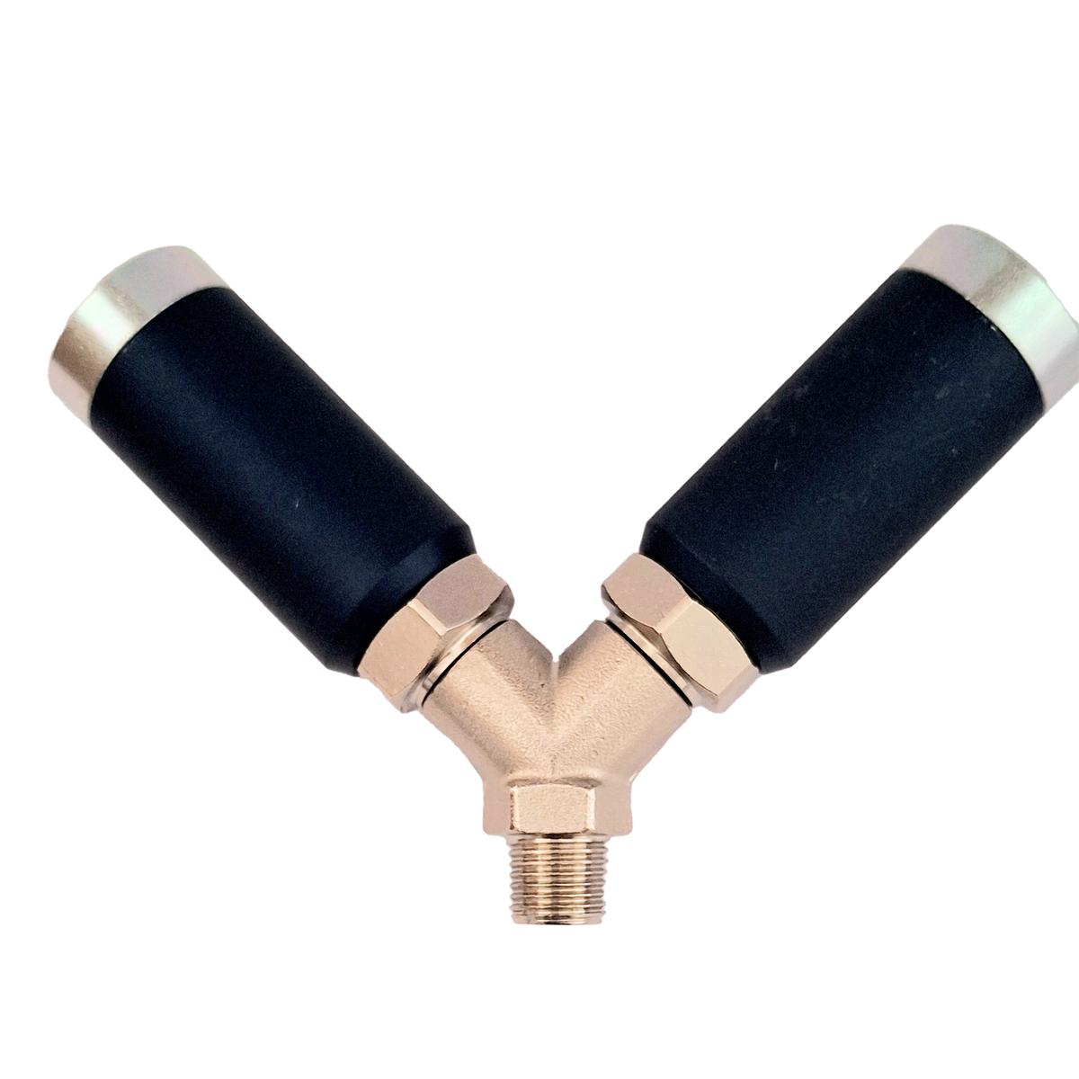 COUPLEUR SÉCURITÉ ALU - EUROPÉEN 7,4 - MÂLE Y - MG 1/4'' - Bouton photo du produit Vue de côté L