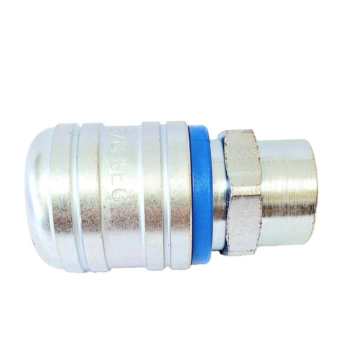 COUPLEUR SÉCURITÉ ACIER - ISO 6150 B 8 mm - FEMELLE - FG 3/8'' - Bague photo du produit Vue arrière L