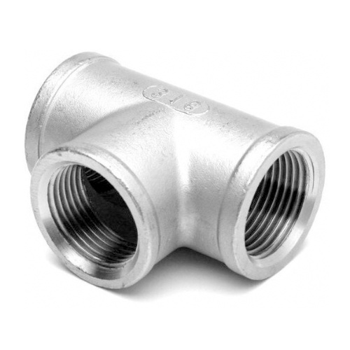 RACCORD EN T ÉGAL FEMELLE G1/2'' CYLINDRIQUE INOX photo du produit