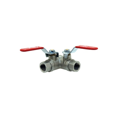 VANNE 3 VOIES EN Y F/F/F G1'' 40 BAR LAITON HORIZONTALE photo du produit