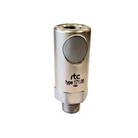 COUPLEUR SÉCURITÉ INOX - ISO 6150 C 11 mm - MÂLE - MG 3/4'' - Bouton photo du produit