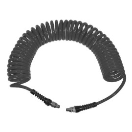 TUYAU SPIRALÉ PU NOIR ANTISTATIQUE ÉQUIPÉ photo du produit