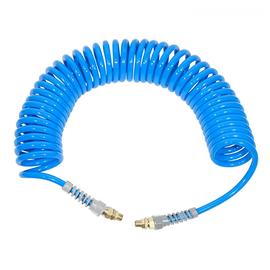 TUYAU SPIRALÉ PA11 BLEU ÉQUIPÉ photo du produit