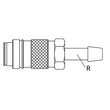 COUPLEUR STANDARD LAITON N - MICRO - TUYAU - Ø 4 mm - Bague photo du produit Schema S