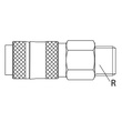 COUPLEURS STANDARDS MULTI-PROFIL - MÂLE photo du produit Schema S