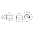 ENROULEUR MANUEL ACIER S500-240 - NU - 20 bars - FG 1/2'' / FG 1/2'' photo du produit Schema S