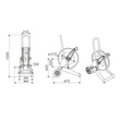 ENROULEUR CHARIOT ACIER SÉRIE 530 - NU - 200 bars - FG 3/8'' / FG 1/2'' photo du produit Schema S