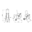 ENROULEUR CHARIOT ACIER SÉRIE 540 - NU - 20 bars - FG 1/2'' / FG 1/2'' photo du produit Schema S