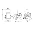 ENROULEUR CHARIOT ACIER SÉRIE 560 - NU - 100 bars - FG 1'' / FG 1'' photo du produit Schema S